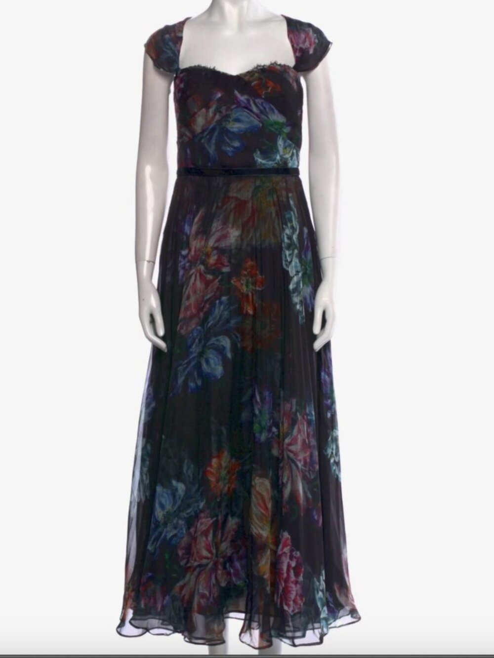 Marchesa Notte floral print evening gown